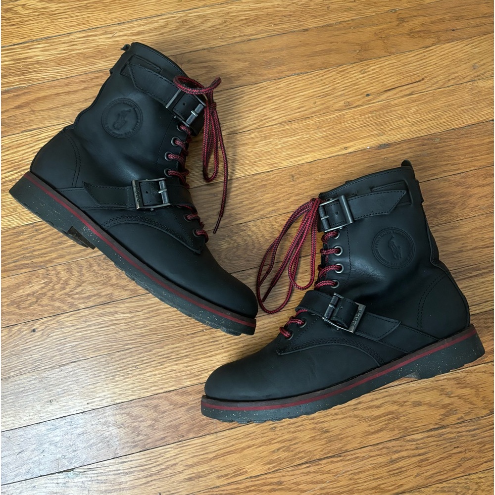 Ralph Lauren Black Leather Boots